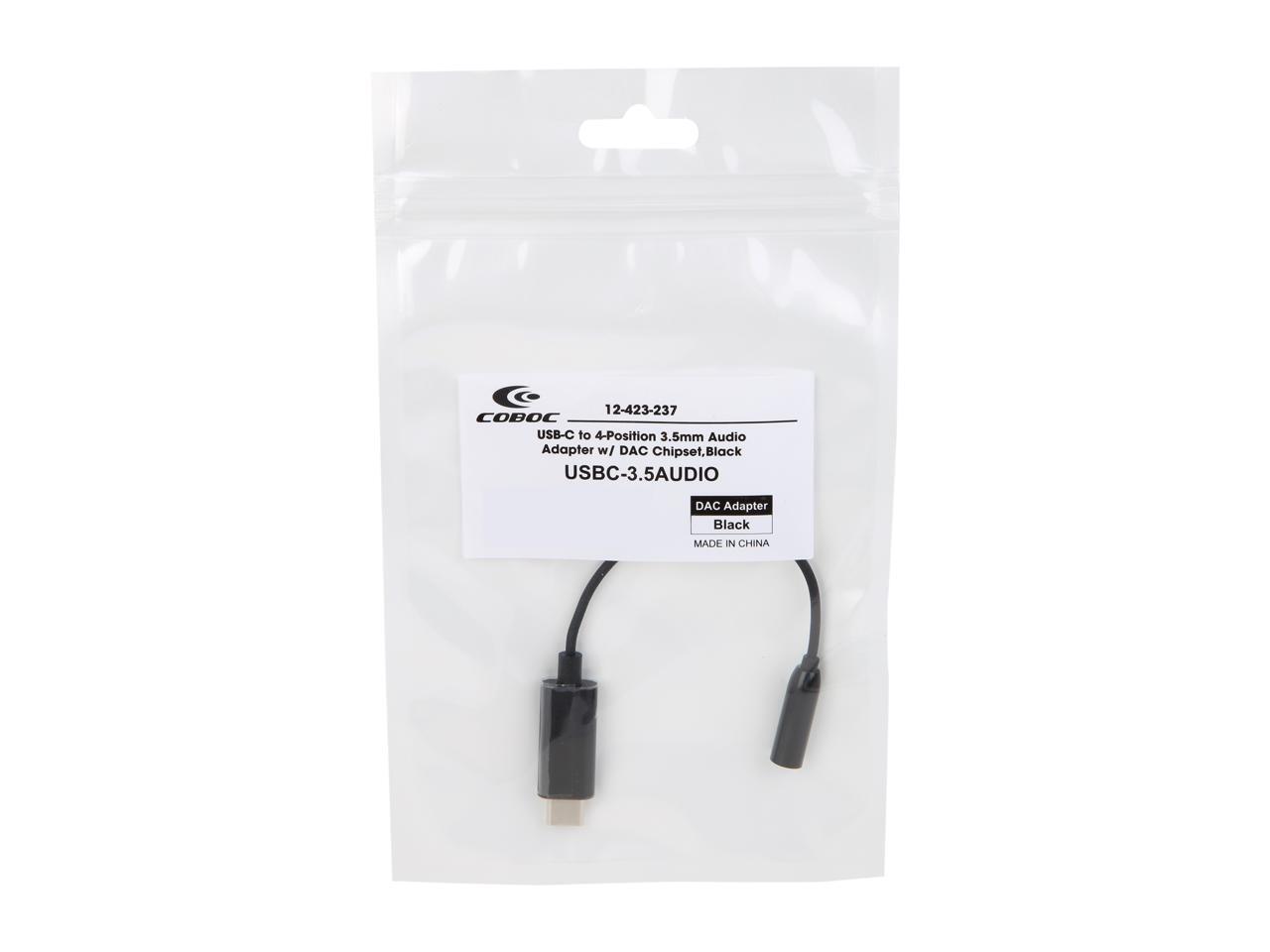 Coboc USBC3.5AUDIO USB C to 3.5mm Headphone Jack Adapter w/ Realtek