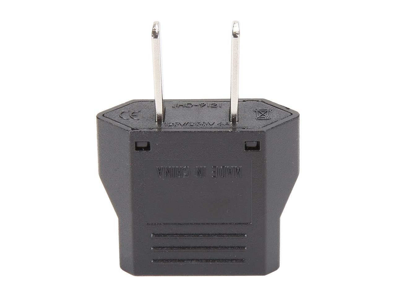 Coboc European to USA 2Pin Power Adapter, Type C EU to Type A USA & Canada Travel Adapter Plug