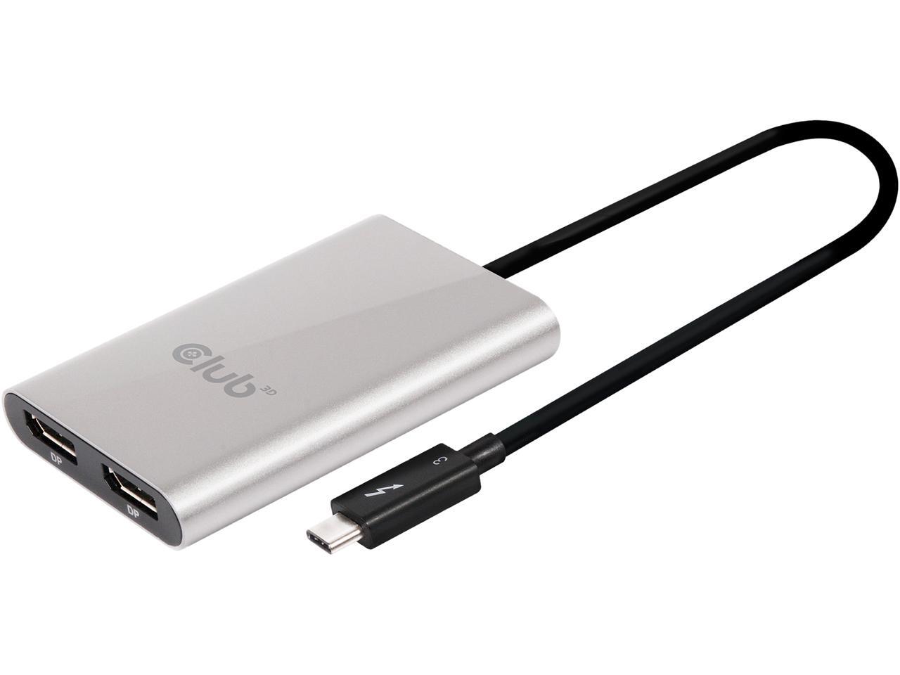 Club3D CSV1577 Thunderbolt 3 to Dual DisplayPort 1.2 Adapter