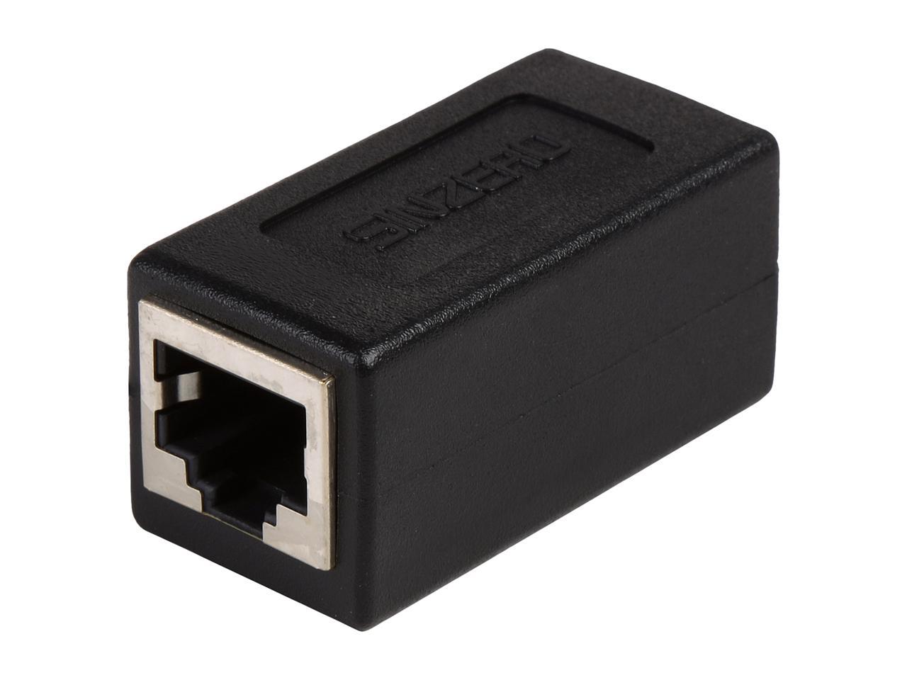 Rosewill COUPLER-CAT6-STP Black Cat6 STP Ethernet Shielded 8P8C RJ45 ...