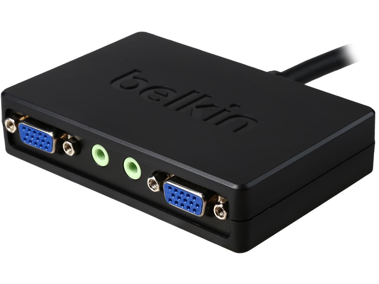 Belkin Display Port to 2x VGA + 3.5 mm Splitter Dongle (F2CD070