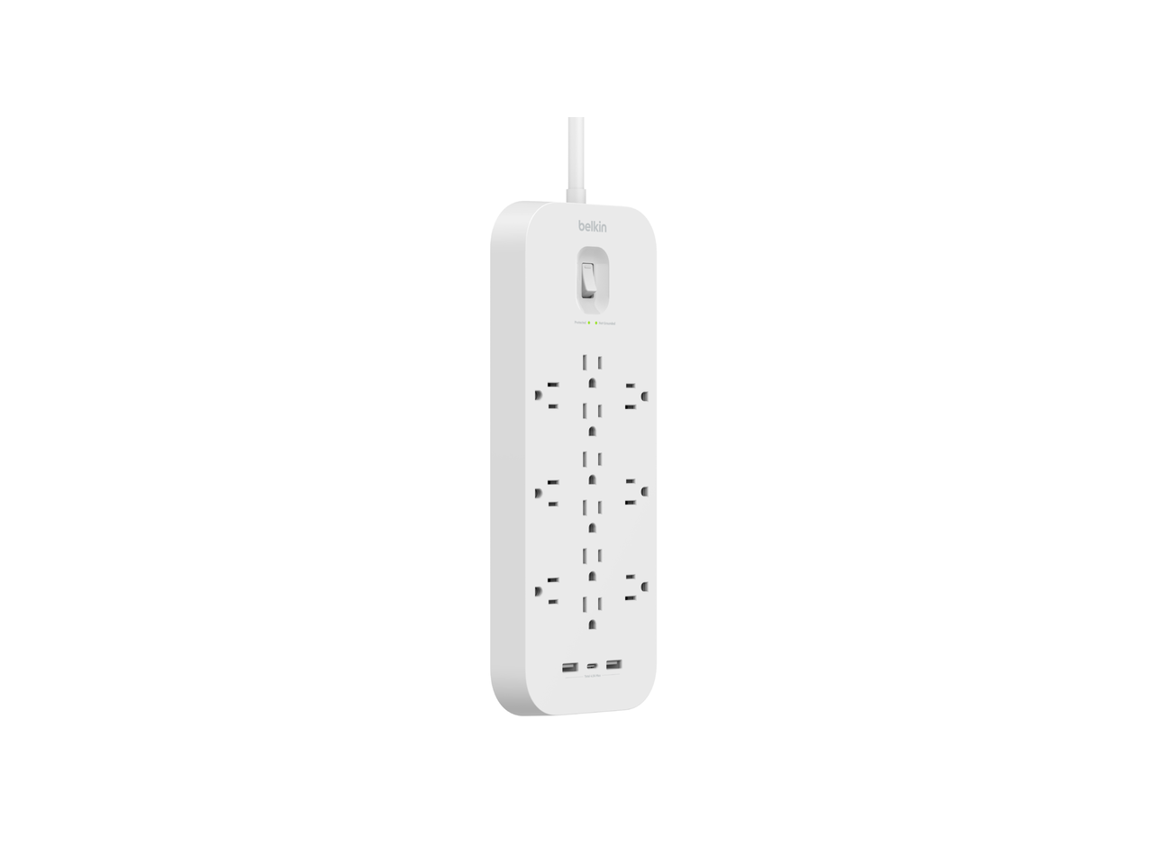 Belkin 12 Outlet Surge Protector + USB-C and USB-A ports SRA007P12TT6 ...