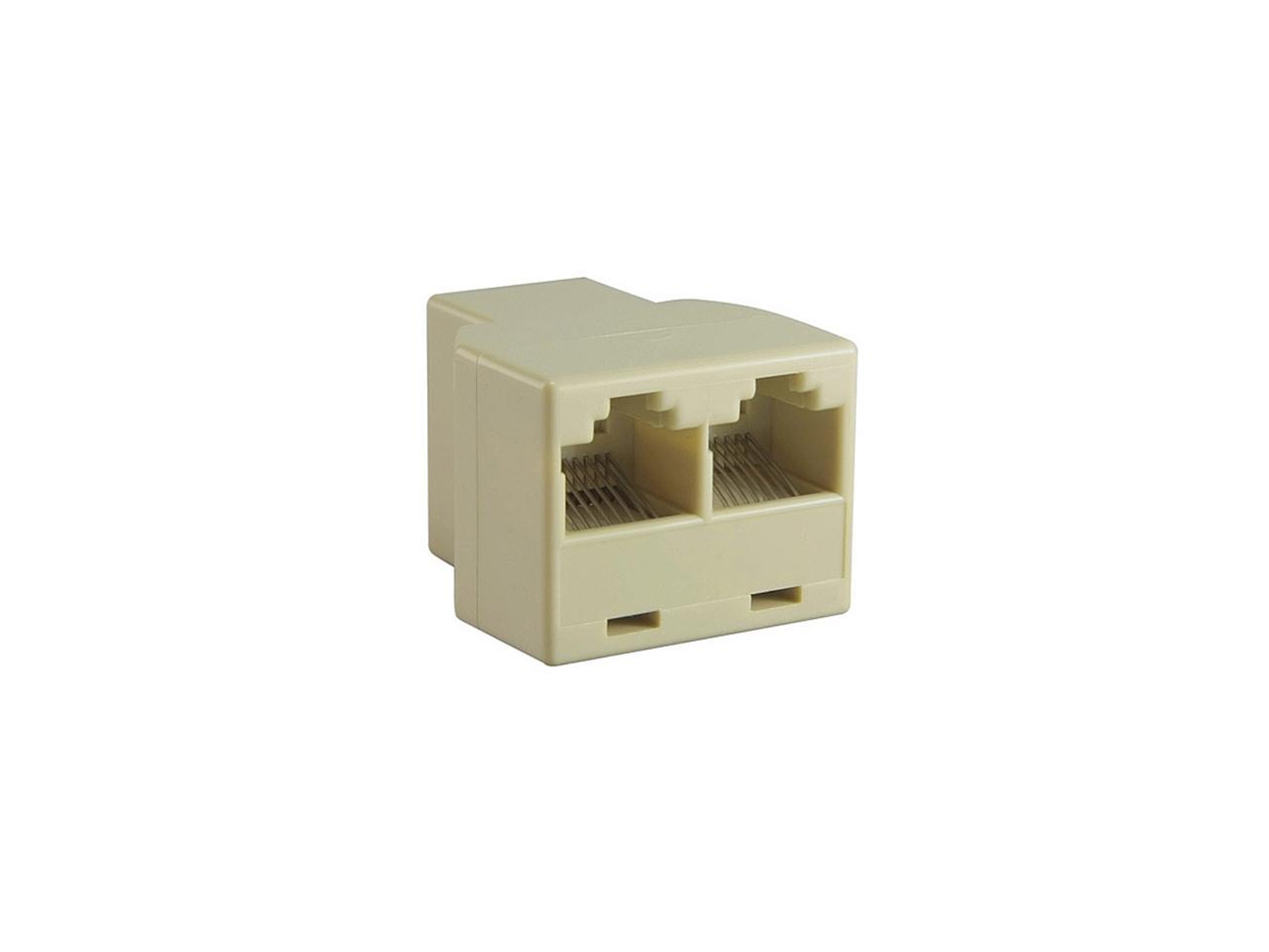 Insten 675688 RJ45 1x2 Ethernet Connector Splitter, Light Beige ...