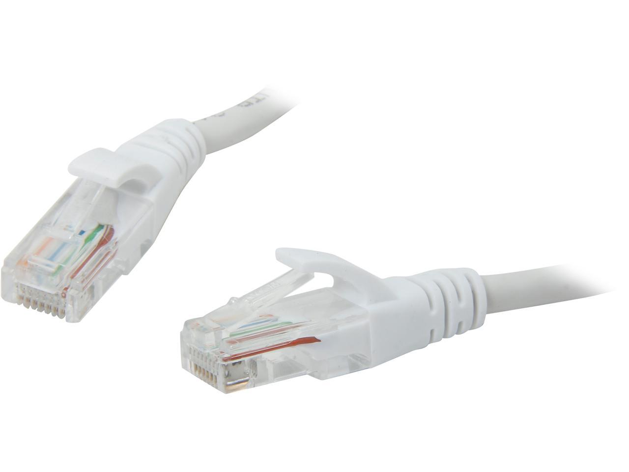 NP511-100-WHITE White Vcom 100-Feet Cat5E Molded Patch Cable 