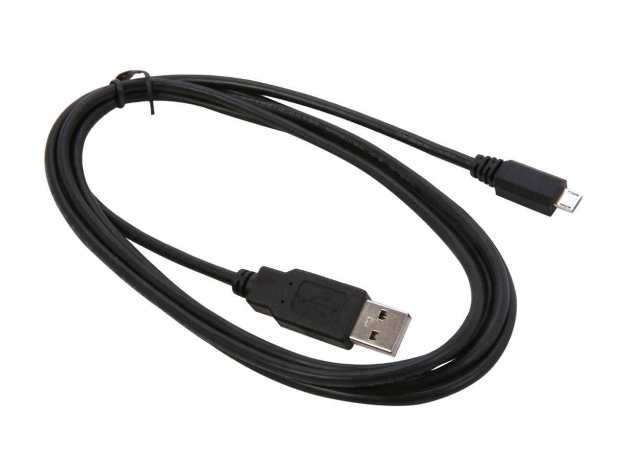 Nippon Labs Black 6 ft. Micro USB Cable A/Male to Micro USB Cable B