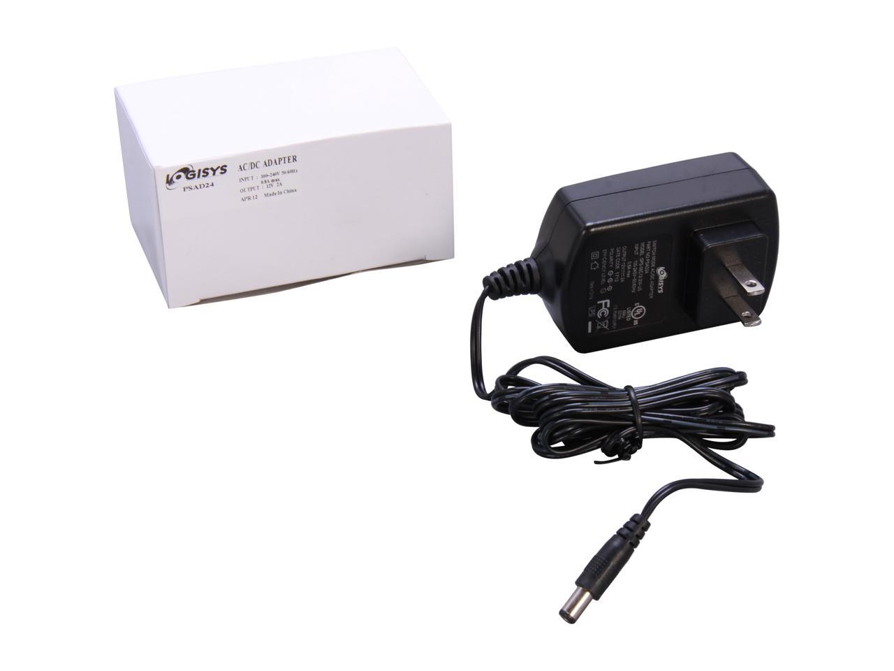 LOGISYS PSAD24 120V AC to 12V DC Adapter - Newegg.com