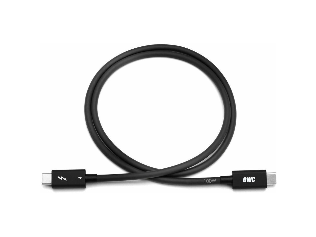 OWC Thunderbolt 4 USB TypeC Male Cable Black 3.28' OWCCBLTB4C1.0M