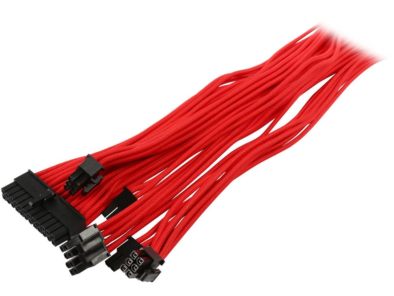Phanteks Universal Extension Cables Kit 500mm Length, Red Newegg.ca