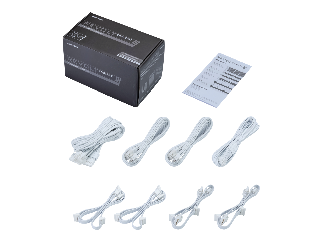 Phanteks PHCBKTG5S_WT01 Revolt Cable Kit, PCIe Gen5 Starter Set