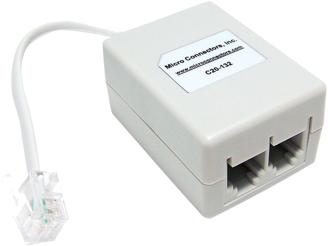 Micro Connectors 2 Port Dual DSL Line Filter (C20-132) - Newegg.com