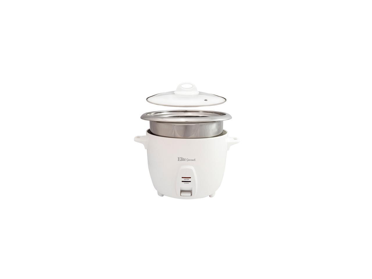 Elite Gourmet 10Cup Rice Cooker White