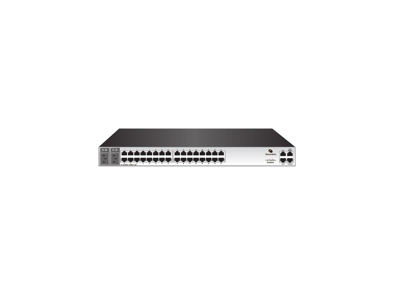 Avocent 32 Port Acs 6032 Console Server With Dual Ac Power Supply