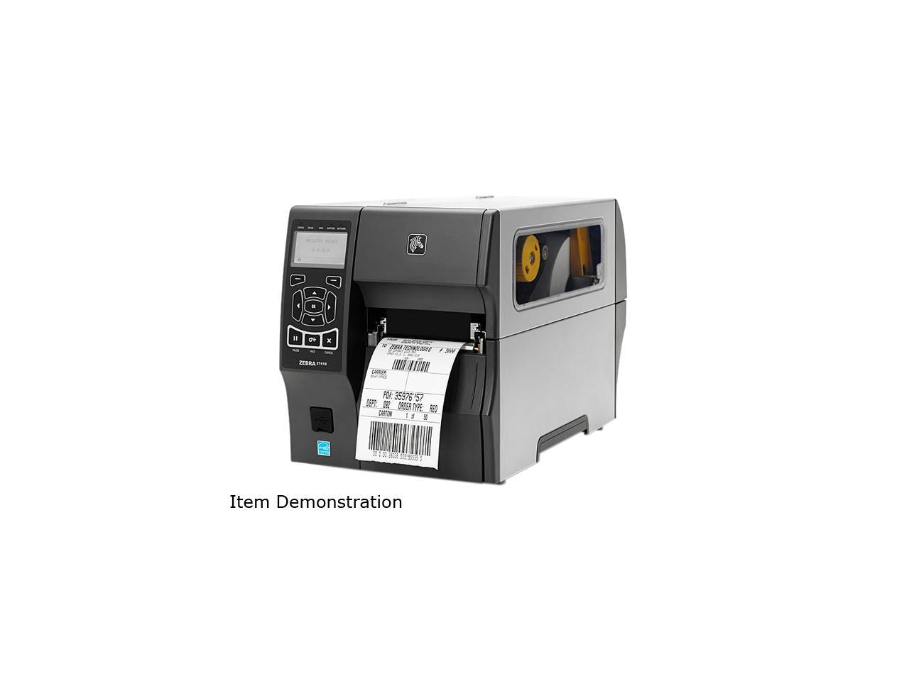 Zebra Zt410 4 Industrial Thermal Transfer Label Printer Lcd 300 Dpi Serial Usb 10100 9336