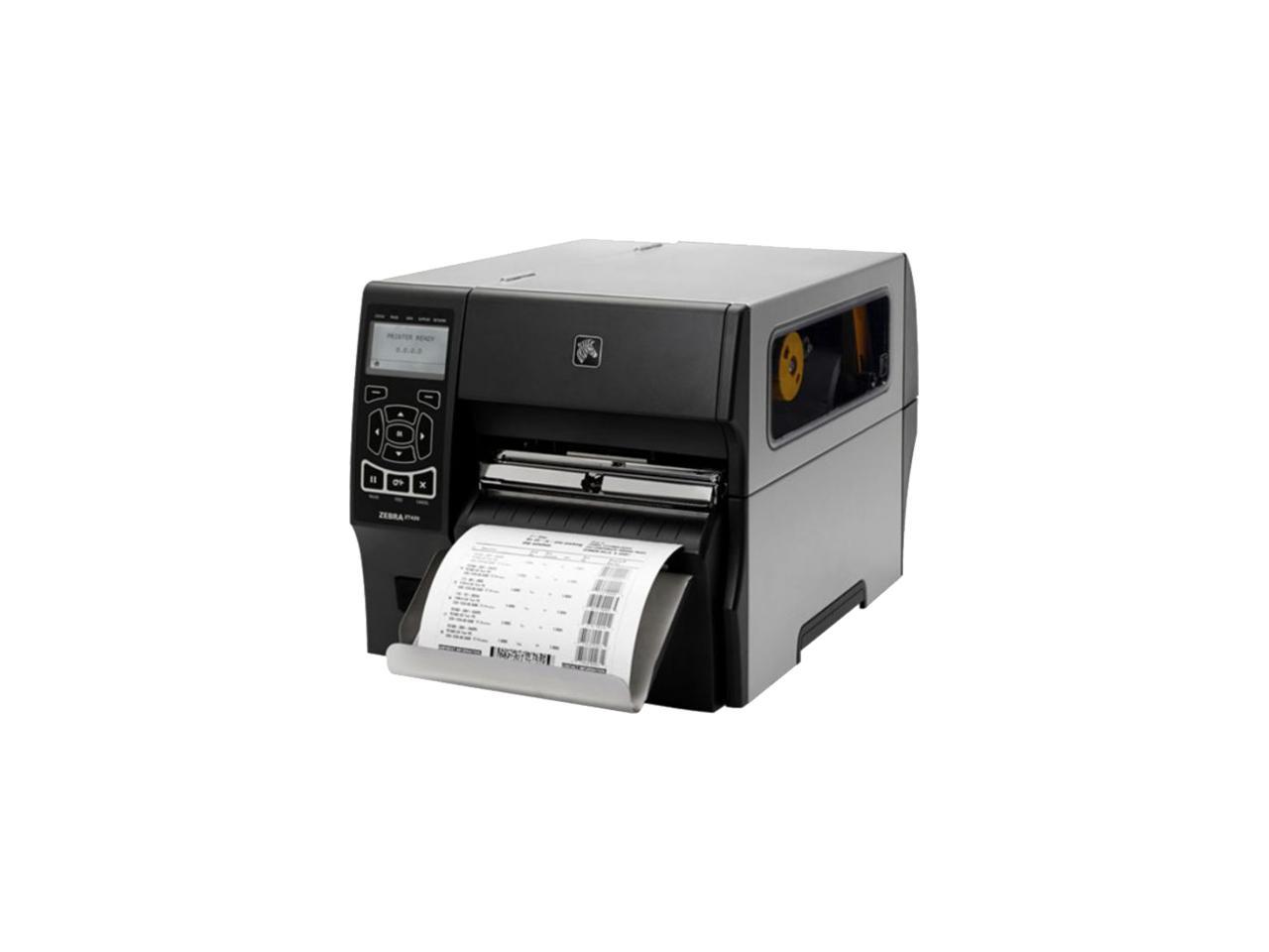 Zebra Zt420 6 Industrial Thermal Transfer Label Printer Lcd 300 Dpi Serial Usb 10100 6601