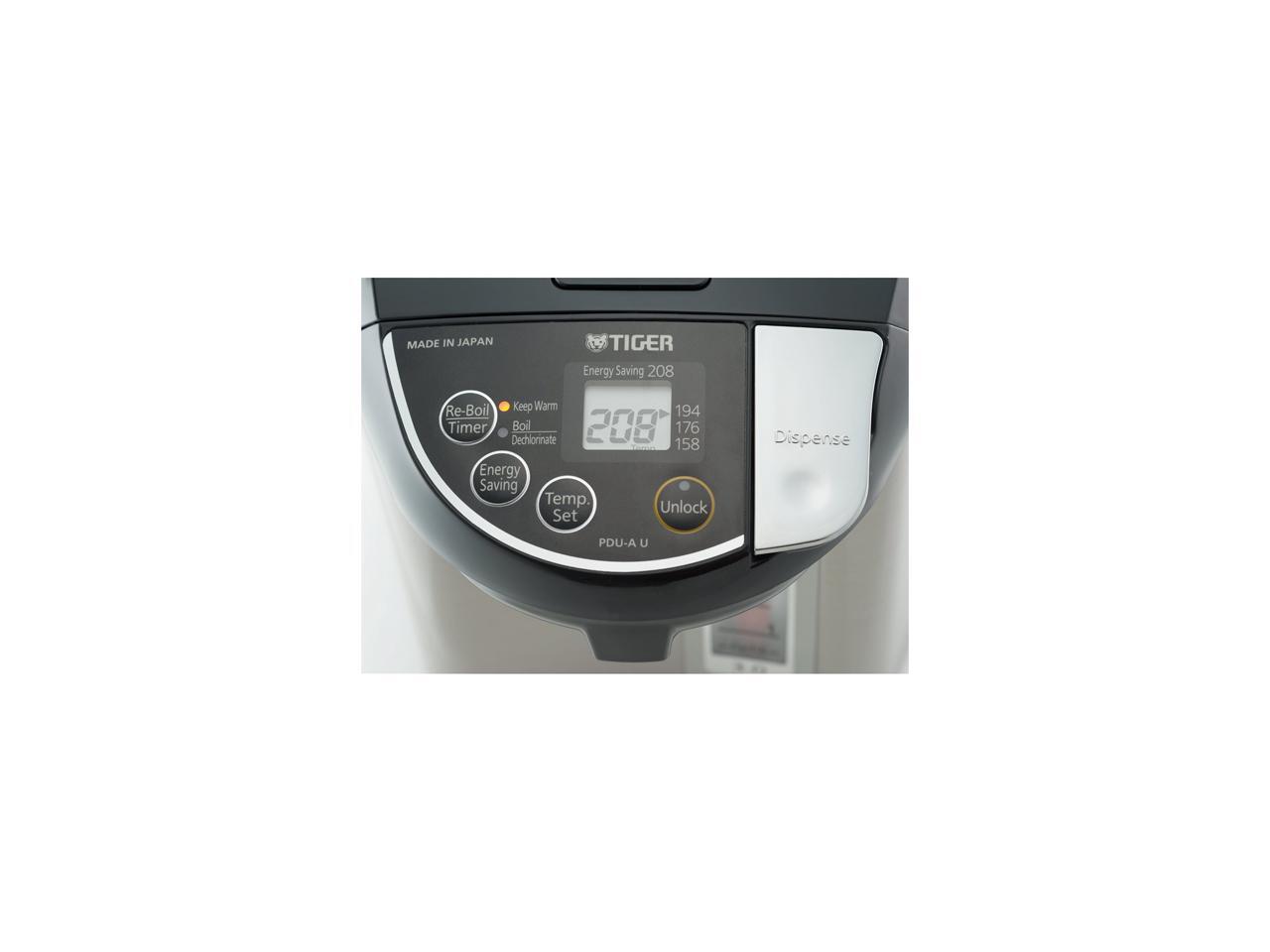 Tiger PDUA40UK Electric Water Boiler and Warmer, Stainless Black, 4.0