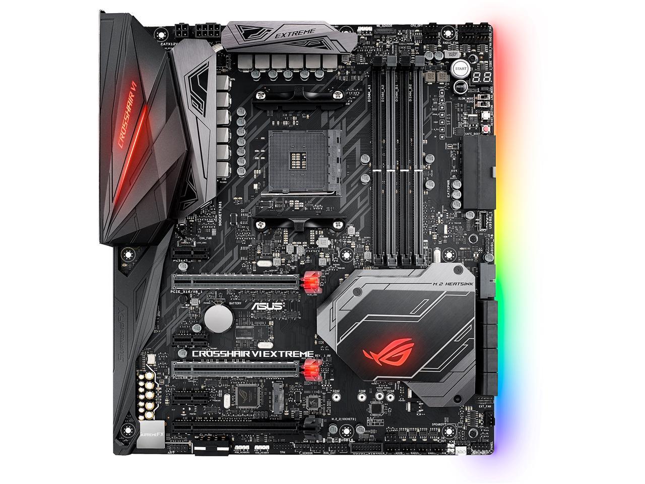 Asus Rog Crosshair Vi Extreme Am4 Extended Atx Amd Motherboard Neweggca 5351