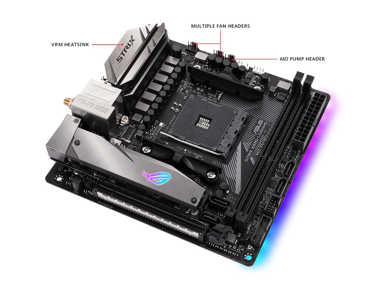 ASUS ROG STRIX X370I GAMING AM4 Mini ITX AMD Motherboard