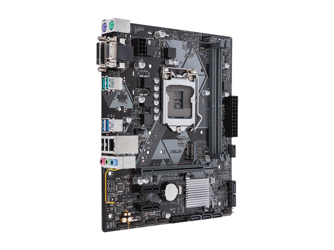 ASUS PRIME B360M-K LGA1151 (300 Series) DDR4 DVI VGA M.2 mATX ...