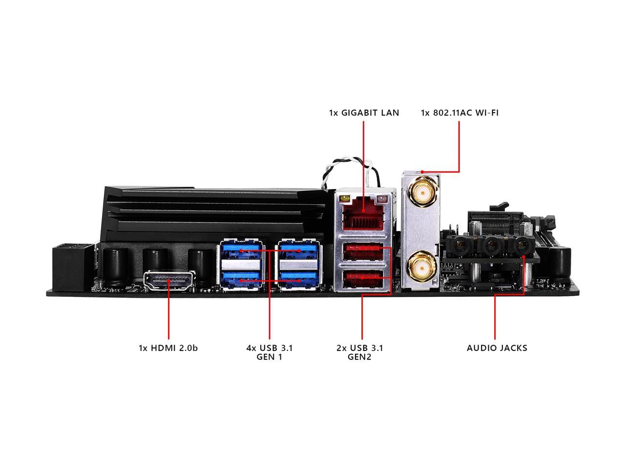ASUS ROG STRIX B450-I GAMING AM4 AMD B450 SATA 6Gb/s USB 3.1 HDMI Mini ITX  AMD Motherboard