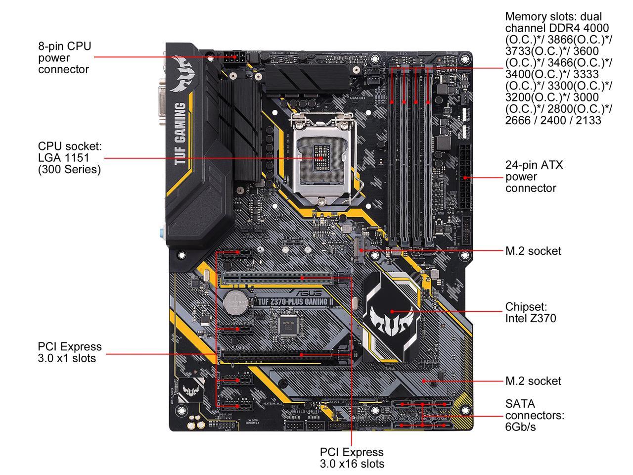 ASUS TUF Z370-Plus Gaming II LGA 1151 (300 Series) ATX Intel