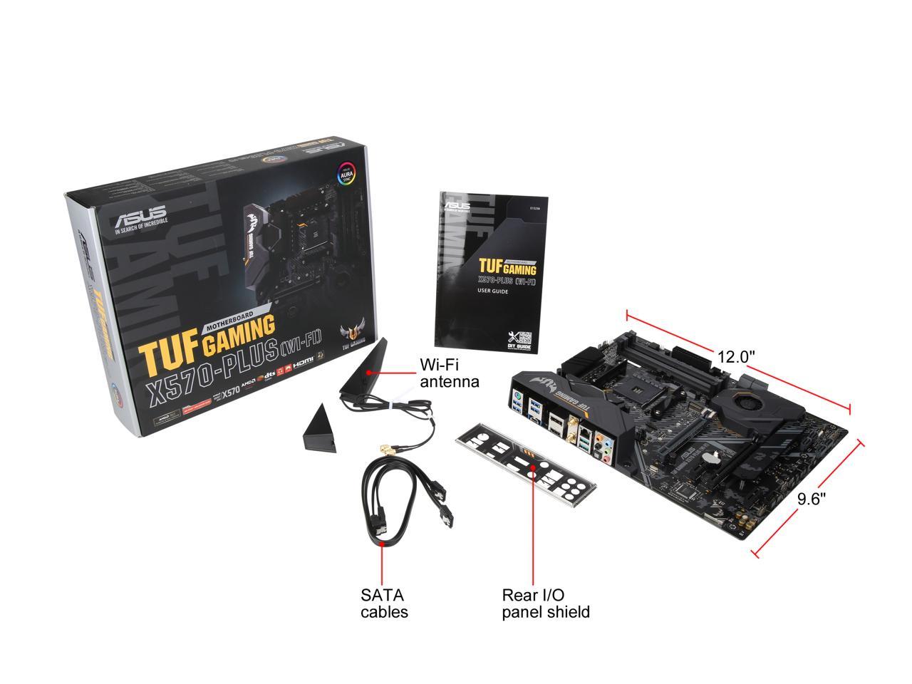 Asus Am4 Tuf Gaming X570 Plus Wi Fi Atx Motherboard Newegg Com