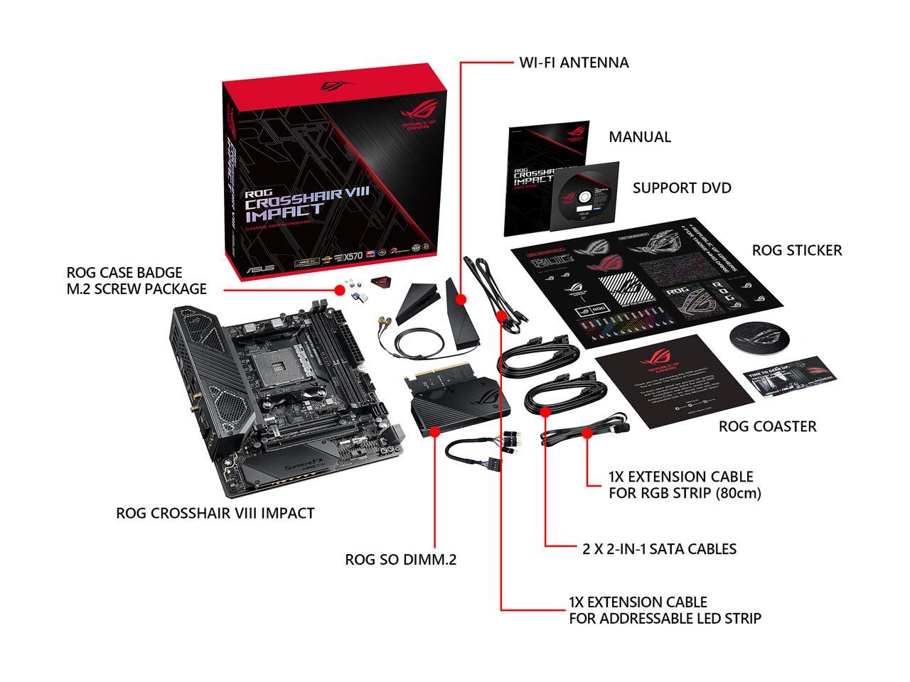 ASUS ROG Crosshair VIII Impact AM4 Mini DTX AMD Motherboard