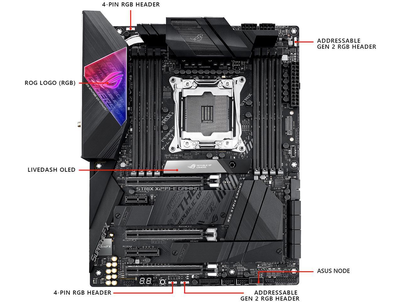 ASUS ROG Strix X299-E Gaming II LGA 2066 ATX Intel Motherboard - Newegg.com