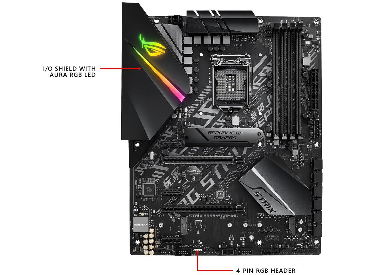 Asus Rog Strix Rog Strix 65 F Gaming Lga 1151 300 Series Atx Intel Motherboard Newegg Com