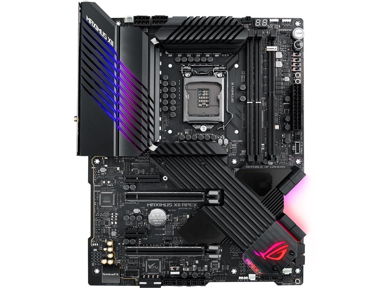 Open Box Asus Rog Maximus Xii Apex Lga 10 Atx Intel Motherboard Newegg Com