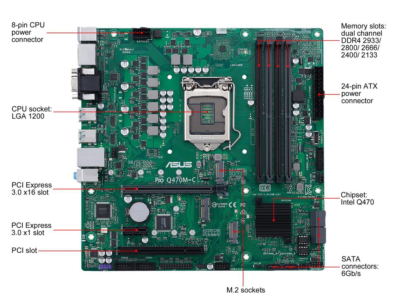 Asus pro q470m c csm обзор