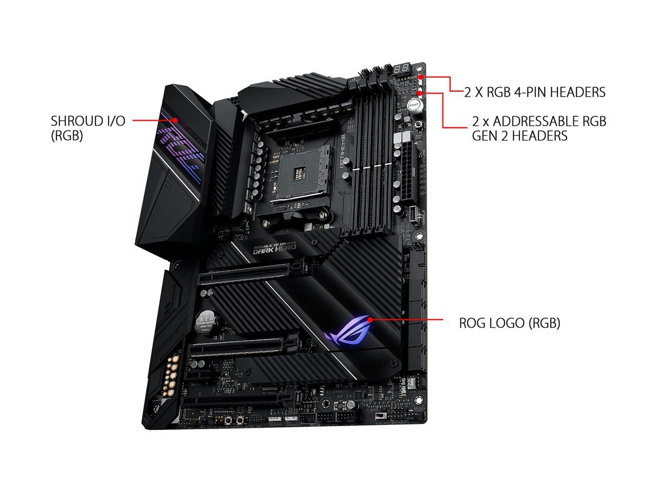ASUS ROG Crosshair VIII Dark Hero AM4 AMD X570S SATA 6Gb/s ATX AMD  Motherboard