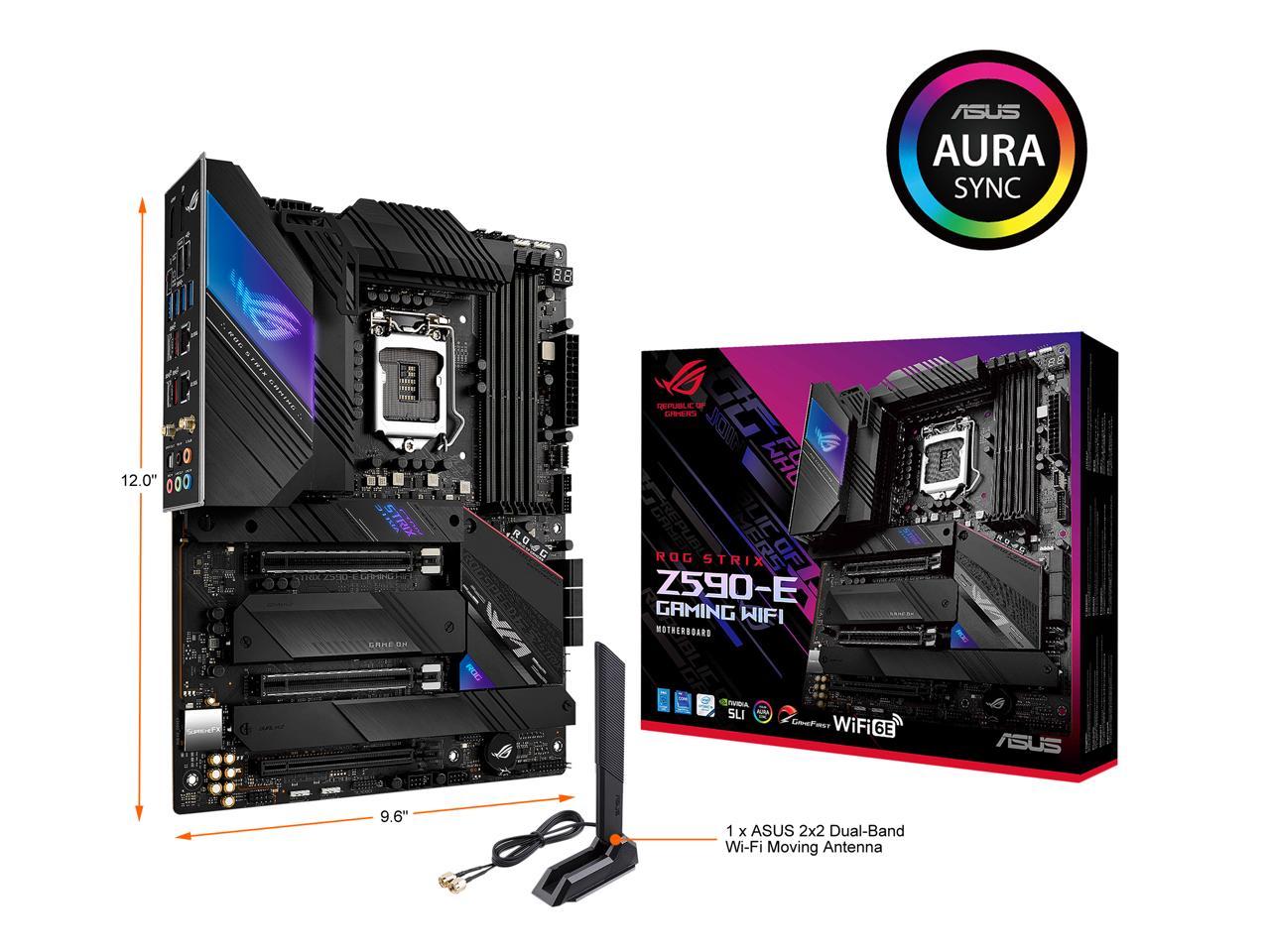 ASUS ROG STRIX Z590-E GAMING WIFI LGA 1200 ATX Intel Motherboard ...