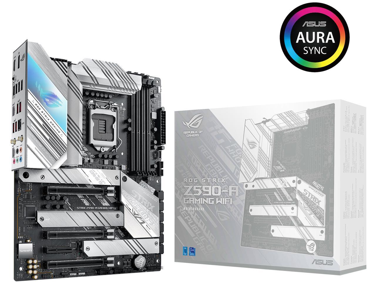 ASUS ROG STRIX Z590-A GAMING WIFI LGA 1200 Intel Z590 SATA 6Gb/s ATX Intel Motherboard