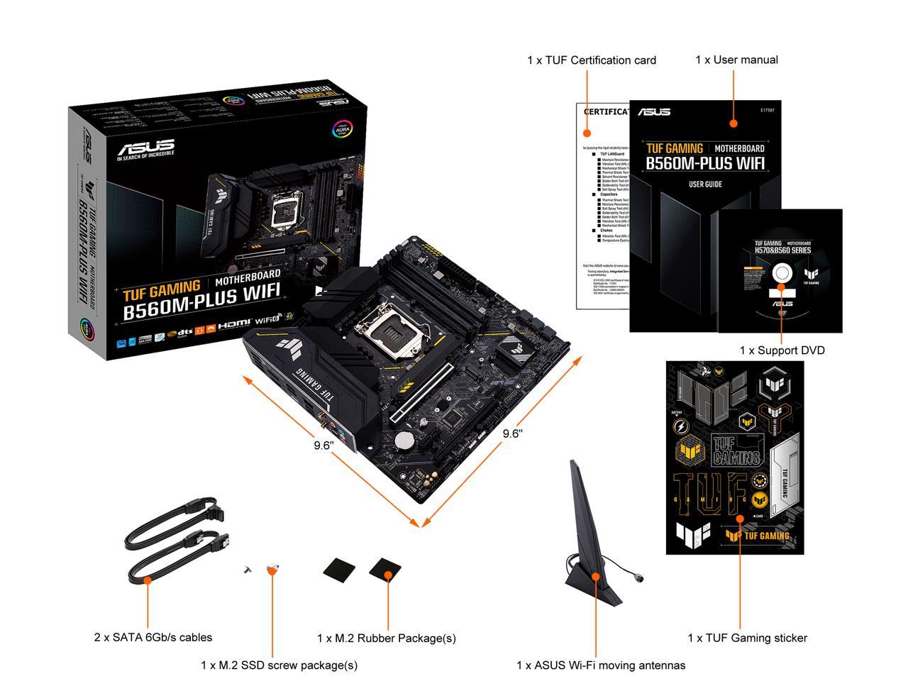 Asus Tuf Gaming B560m Plus Wifi Lga1200 Intel®11th10th Gen Micro Atx Gaming Motherboard Pcie 4838