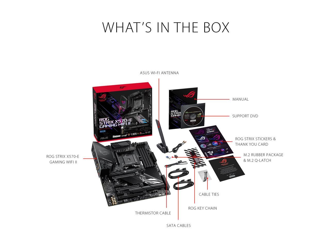 ASUS ROG STRIX X570-E GAMING WIFI II AM4 ATX AMD Motherboard