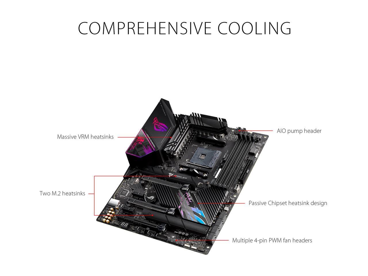 ASUS ROG Strix X570-E Gaming WIFI II AMD AM4 X570S ATX Gaming Motherboard  (PCIe 4.0, Passive PCH Heatsink, 12+4 Power Stages, WiFi 6E, 2.5 Gb LAN, 