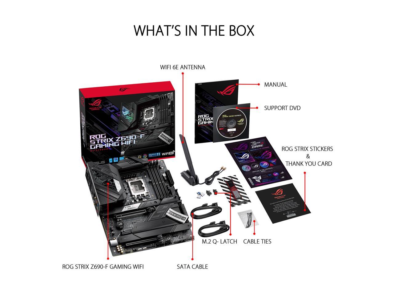 Asus Rog Strix Z690 F Gaming Wifi 6e Lga 1700intel® 12thand13th Gen Atx Gaming Motherboardpcie 8972