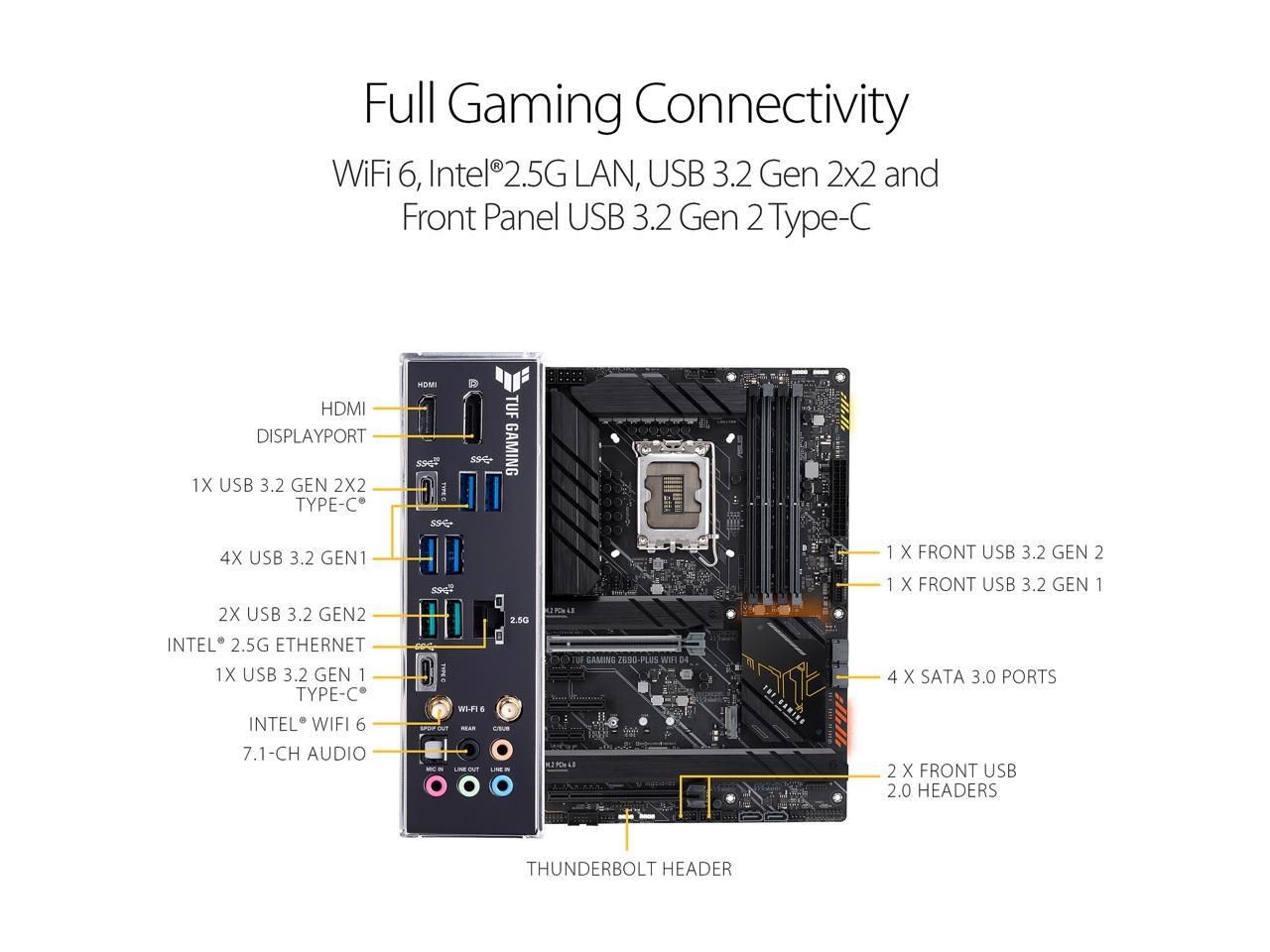 Asus Tuf Gaming Z690 Plus Wifi D4 Lga 1700 Intel®12thand13th Gen Atx