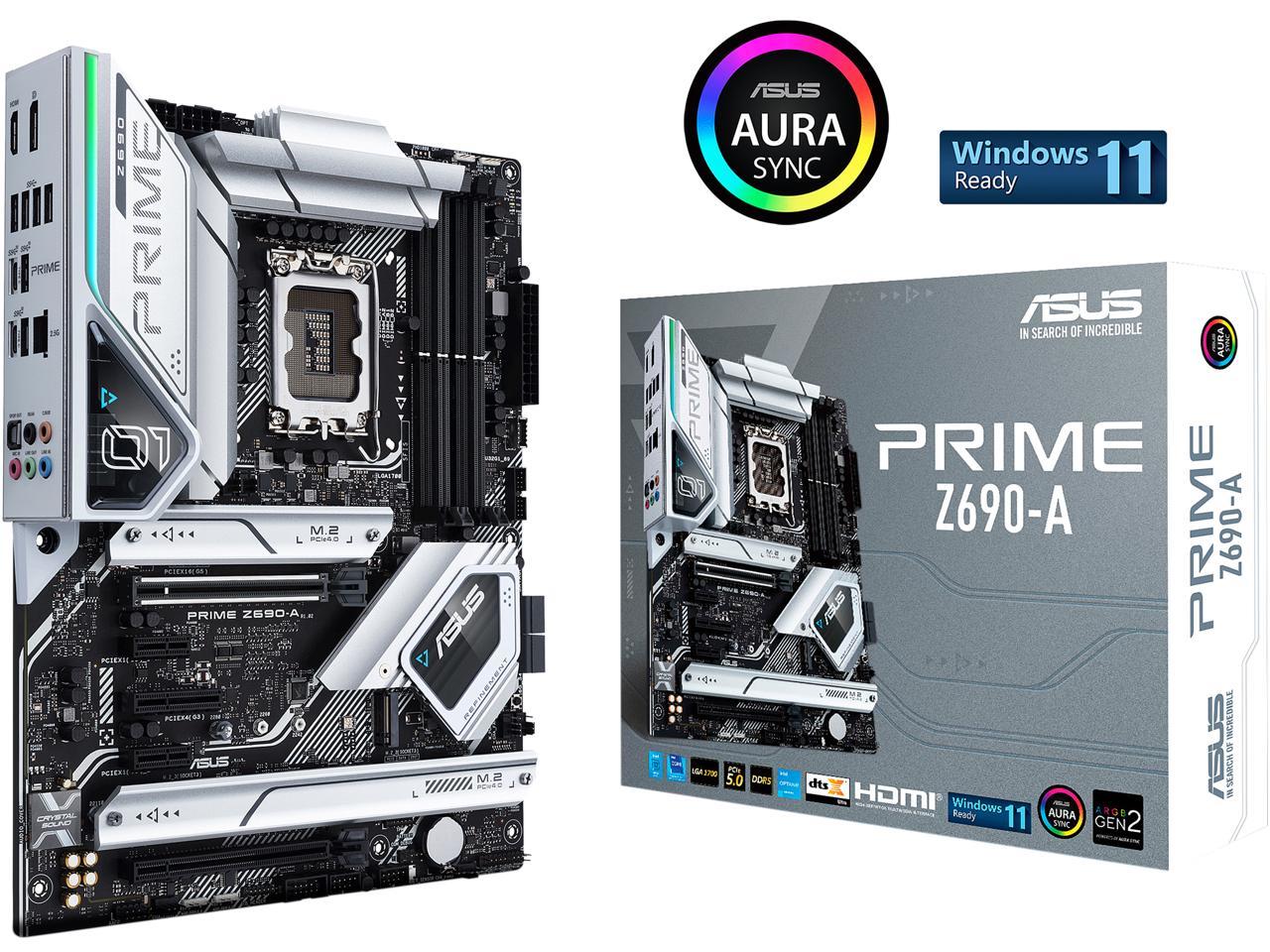 ASUS Prime Z690-A LGA 1700 Intel 12th ATX Motherboard- 16+1 DrMOS, PCIe