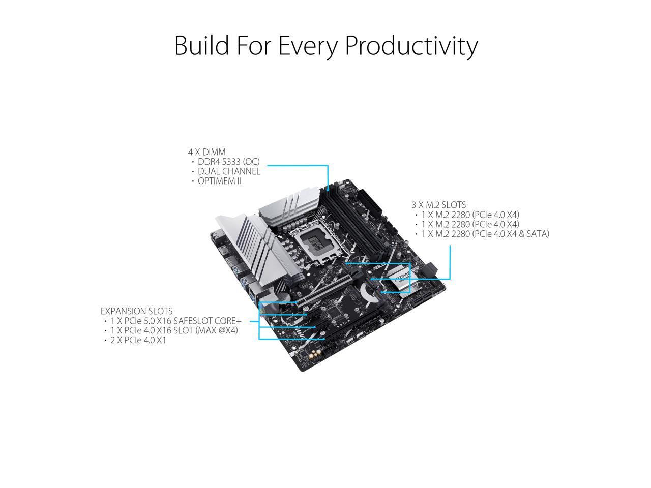 ASUS Prime Z790MPlus D4 LGA 1700(Intel® 14th & 13th & 12th Gen