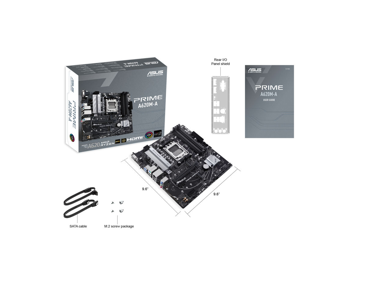ASUS PRIME A620MACSM AMD AM5(Ryzen 7000) mATX commercial motherboard