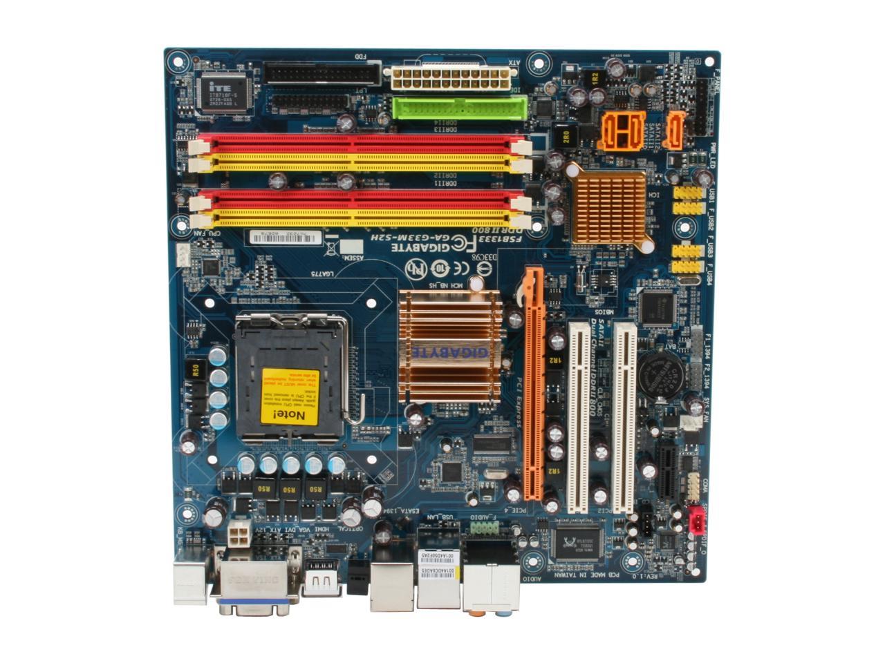 Gigabyte ga g33m ds2r подключение