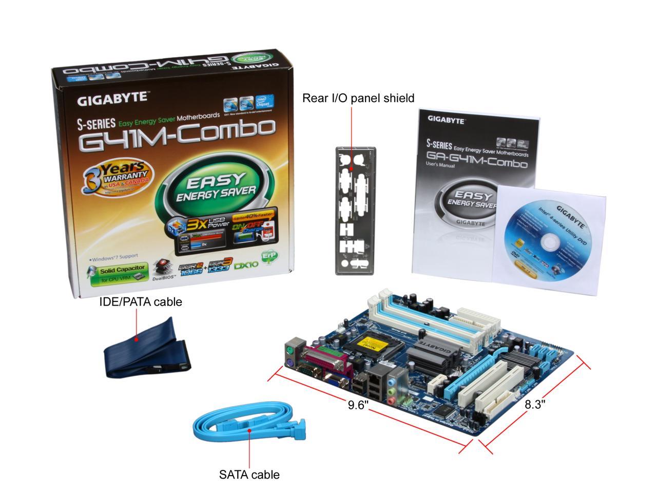 Gigabyte Ga G41m Combo Lga 775 Micro Atx Intel Motherboard Newegg Com