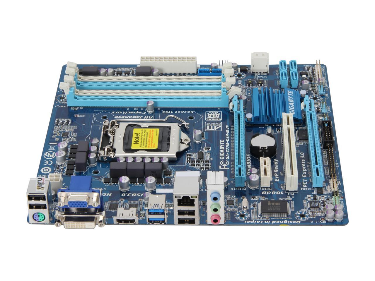 Gigabyte Ga Z77m D3h Mvp Lga 1155 Micro Atx Intel Motherboard Newegg Com