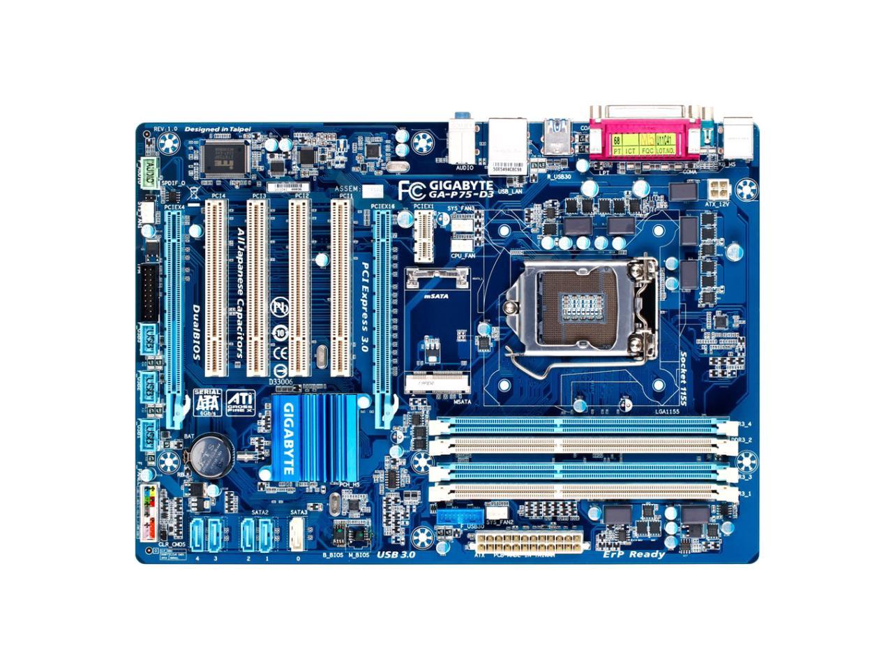 Gigabyte ga p75 d3 не включается