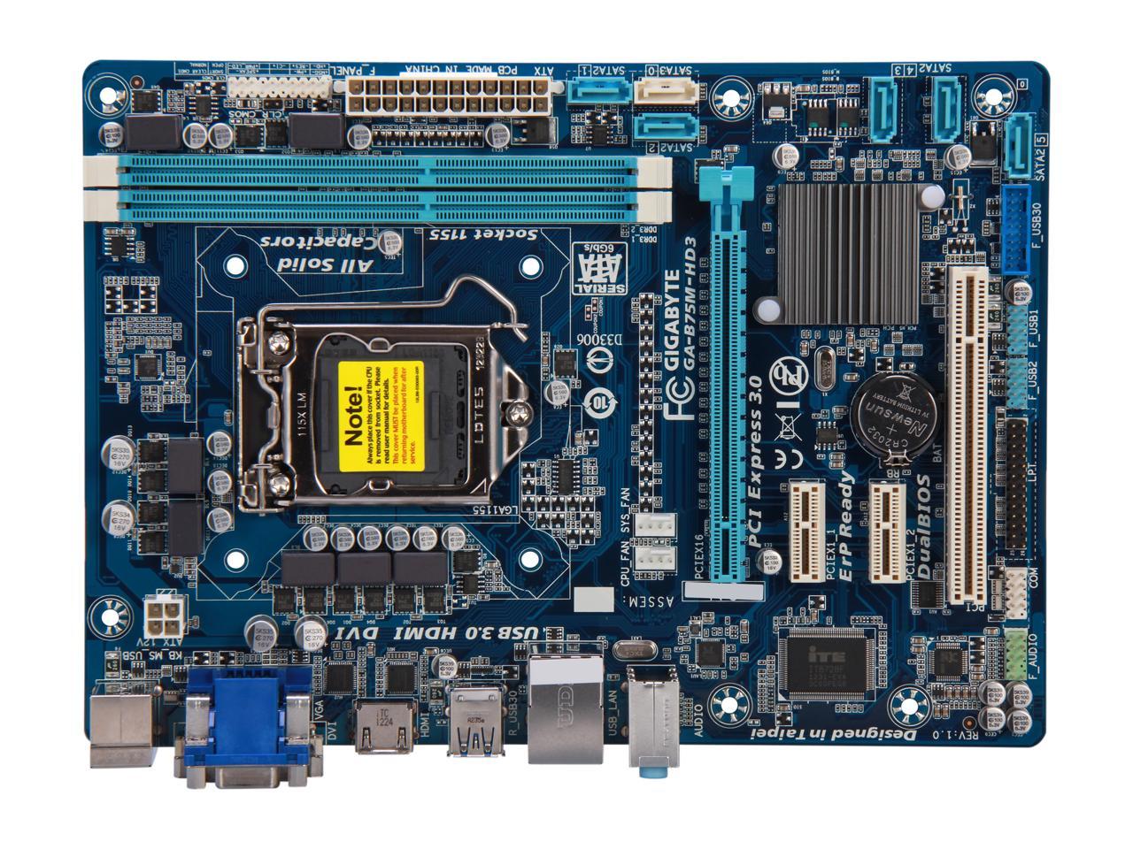 業界最安 GIGABYTE MicroATXマザーボード GA-B75M-D3H Rev.1.0 - PC