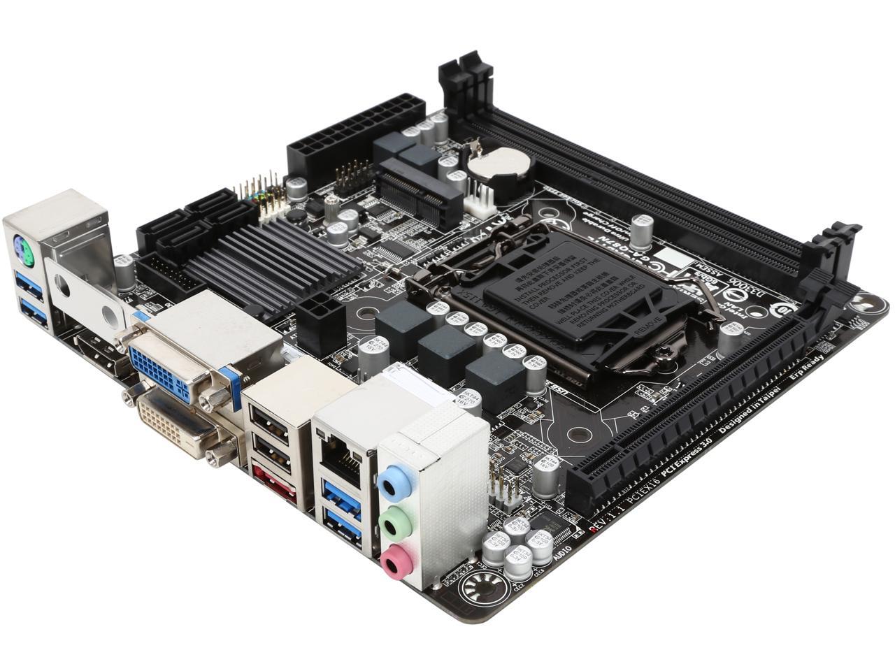 GIGABYTE GAQ87N LGA 1150 Intel Q87 SATA 6Gb/s USB 3.0 Mini ITX Intel Motherboard