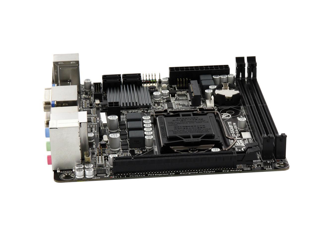 GIGABYTE GAQ87N LGA 1150 Intel Q87 SATA 6Gb/s USB 3.0 Mini ITX Intel Motherboard