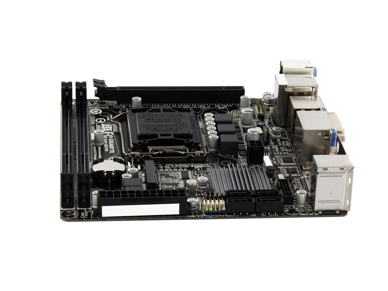 GIGABYTE GAQ87N LGA 1150 Intel Q87 SATA 6Gb/s USB 3.0 Mini ITX Intel Motherboard