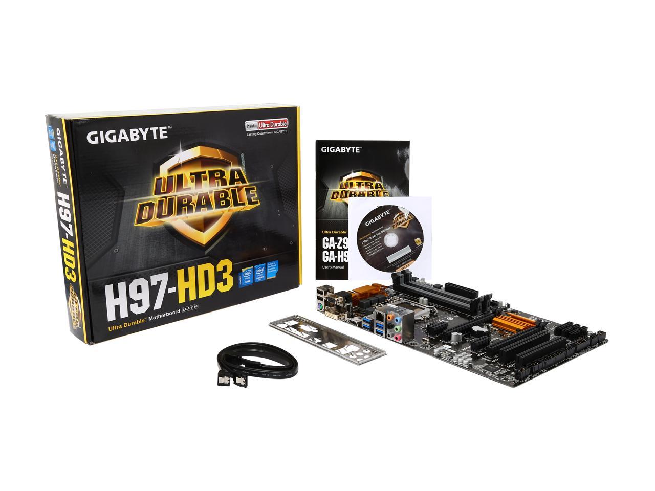 Used Like New Gigabyte Ga H97 Hd3 Lga 1150 Atx Intel Motherboard Newegg Com